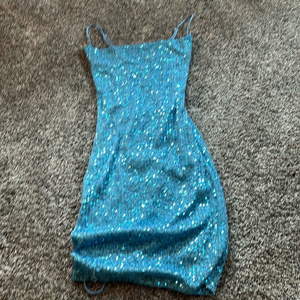 Sparkly blue hello Molly dress size 2